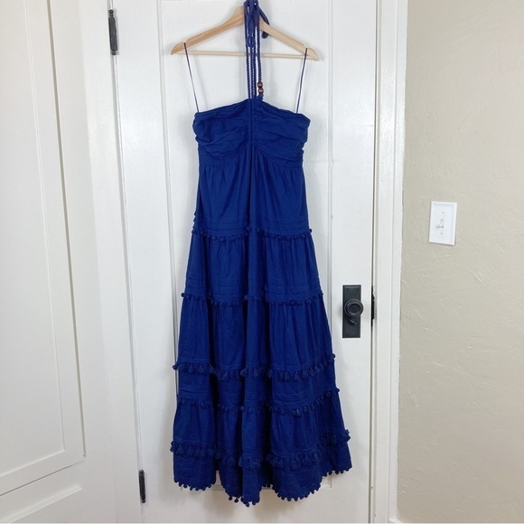 Intermix Beach Club Lydia Pompom Organic Cotton Maxi Dress - Picture 2 of 10